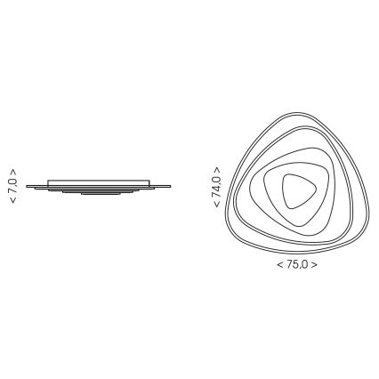 Brilagi - LED-himmennettävä kattovalaisin MODERN MAXI LED/140W/230V 3000-6000K 74x75 cm + kaukosäädin