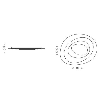 Brilagi - Himmennettävä LED-kattovalaisin MODERN MAXI LED/87W/230V 3000-6000K 67x80 cm + kaukosäädin