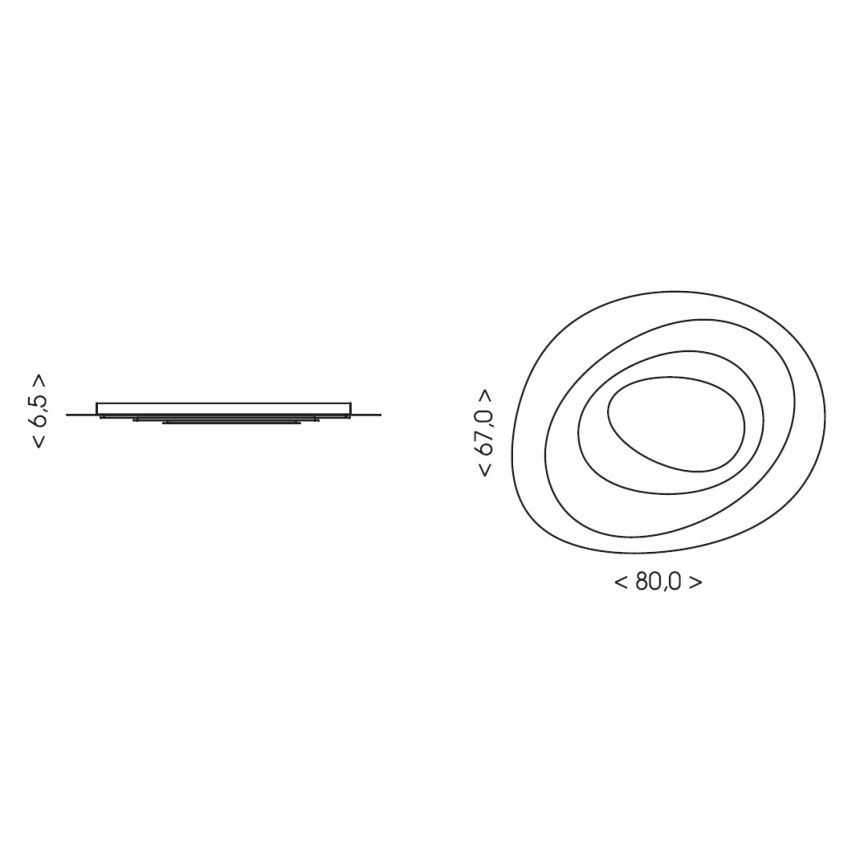 Brilagi - Himmennettävä LED-kattovalaisin MODERN MAXI LED/87W/230V 3000-6000K 67x80 cm + kaukosäädin
