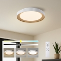 Brilagi - LED-himmennettävä kattovalaisin NEXO, 48 W, 230 V, 3000–6000 K, valkoinen, halkaisija 43 cm + kaukosäädin