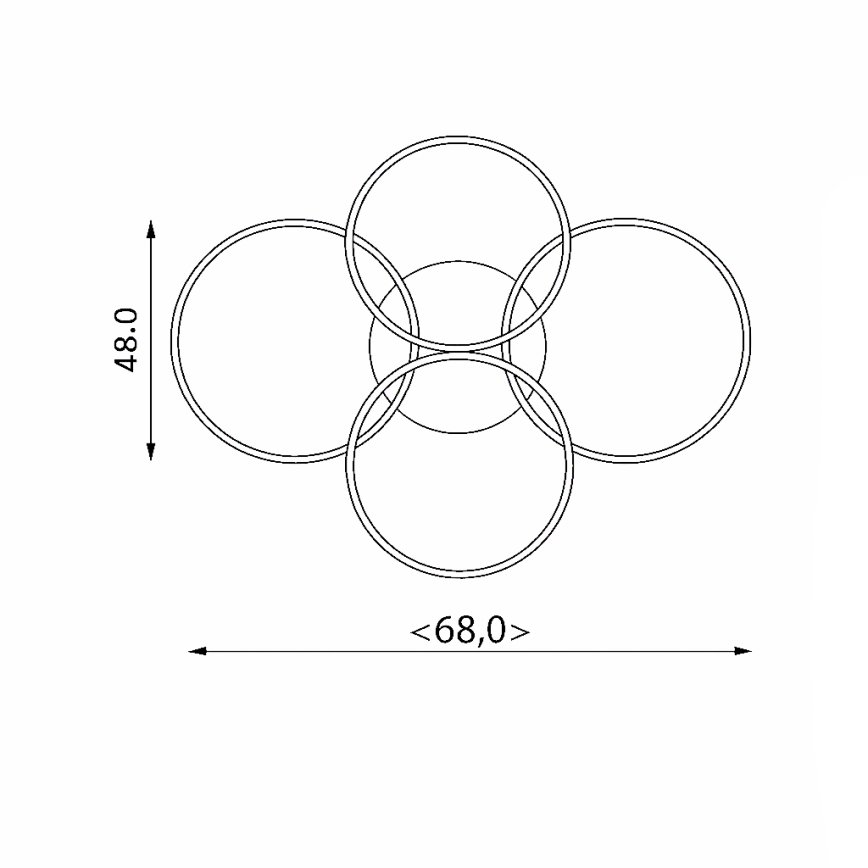 Brilagi - himmennettävä LED-kattovalaisin ORBITS LED/49W/230V 3000-6000K + kaukosäädin