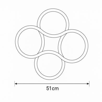 Brilagi - ORELLI himmennettävä LED-kattovalaisin LED/53W/230V Ø 51 cm 3000-6000K + kaukosäädin