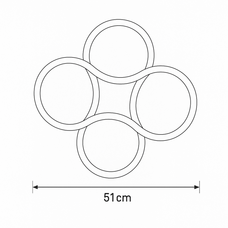 Brilagi - ORELLI himmennettävä LED-kattovalaisin LED/53W/230V Ø 51 cm 3000-6000K + kaukosäädin