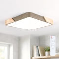 BRILAGI - LED-himmennettävä kattovalaisin PILANA SQUARE LED/48W/230V 3000-6500K tammi/beige 42x42 cm + kaukosäädin