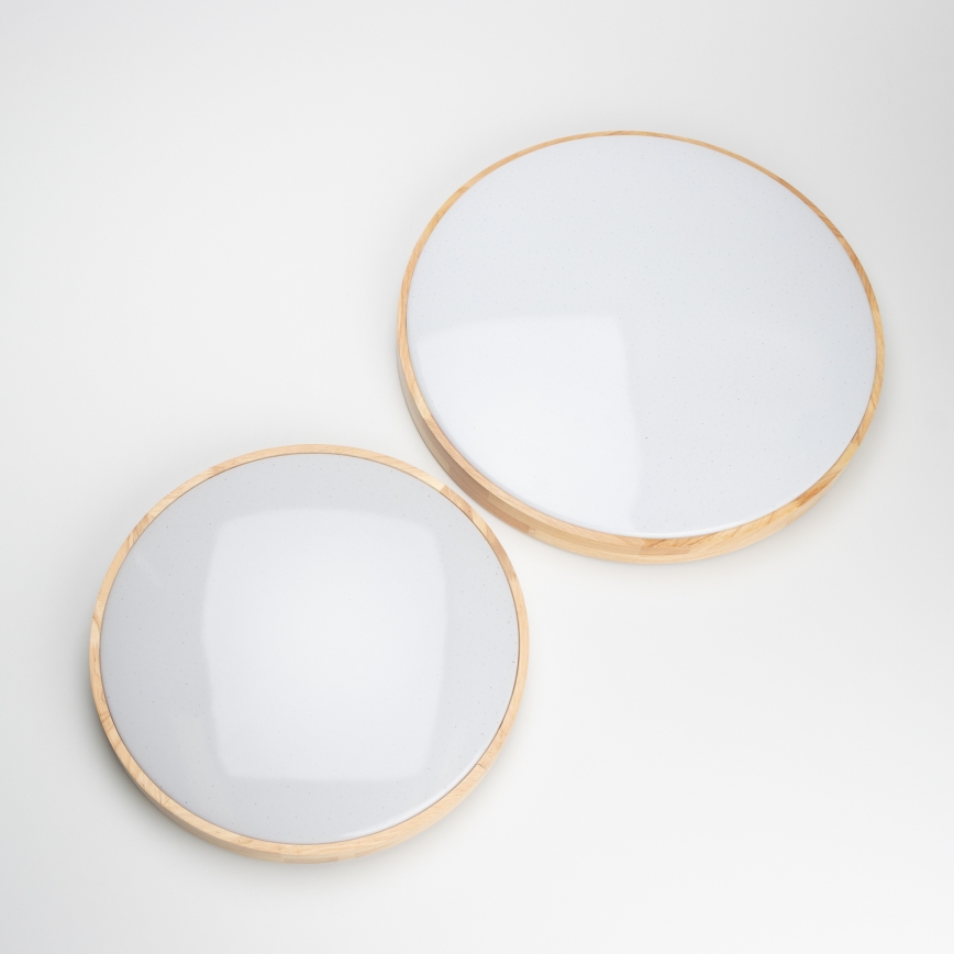 Brilagi - LED-himmennettävä kattovalaisin PINE LED/60W/230V puuviimeistely halkaisija 52 cm 3000-6500K + kaukosäädin