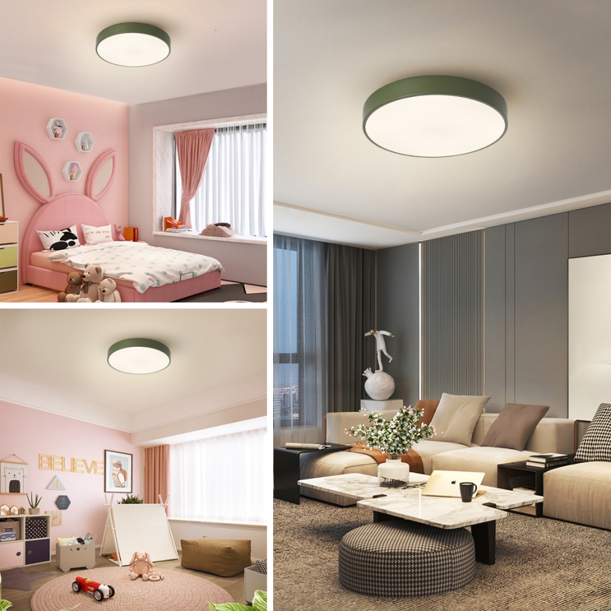 Brilagi - himmennettävä LED-kattovalaisin POOL LED/36W/230V 3000-6000K halkaisija 30 cm vihreä + kaukosäädin