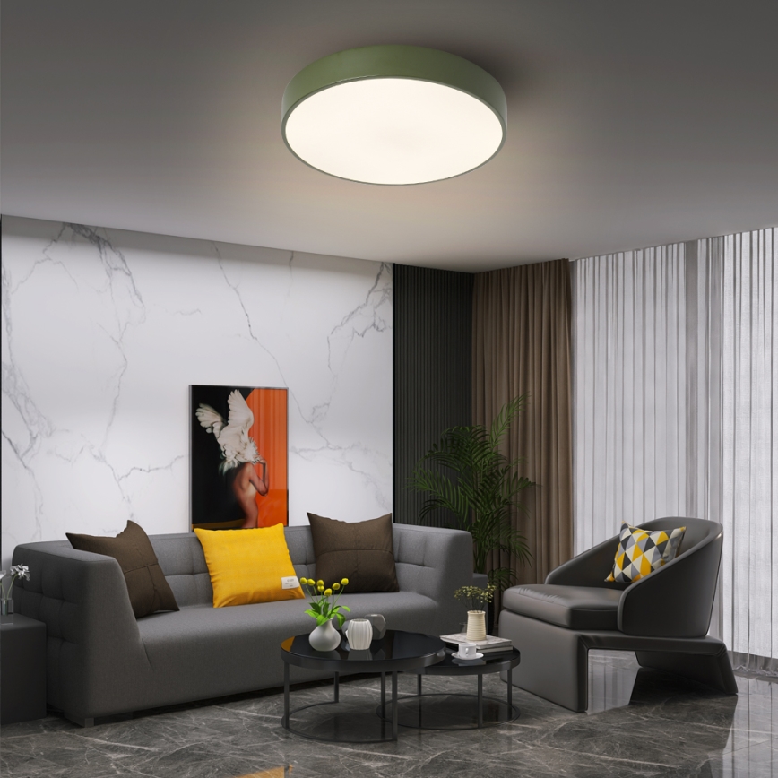 Brilagi - himmennettävä LED-kattovalaisin POOL LED/36W/230V 3000-6000K halkaisija 30 cm vihreä + kaukosäädin