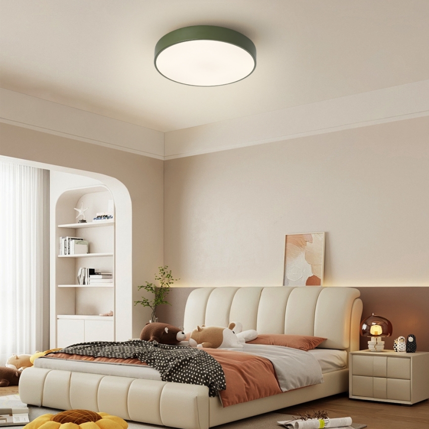 Brilagi - himmennettävä LED-kattovalaisin POOL LED/36W/230V 3000-6000K halkaisija 30 cm vihreä + kaukosäädin