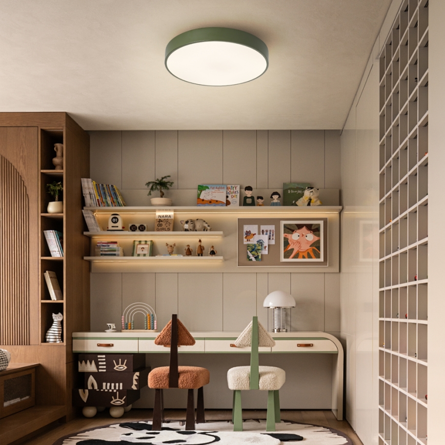 Brilagi - himmennettävä LED-kattovalaisin POOL LED/36W/230V 3000-6000K halkaisija 30 cm vihreä + kaukosäädin