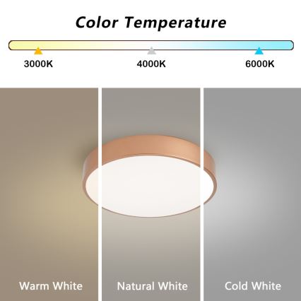 BRILAGI - himmennettävä LED-kattovalaisin POOL LED/36W/230V 3000-6000K halkaisija 30 cm pronssi + kaukosäädin