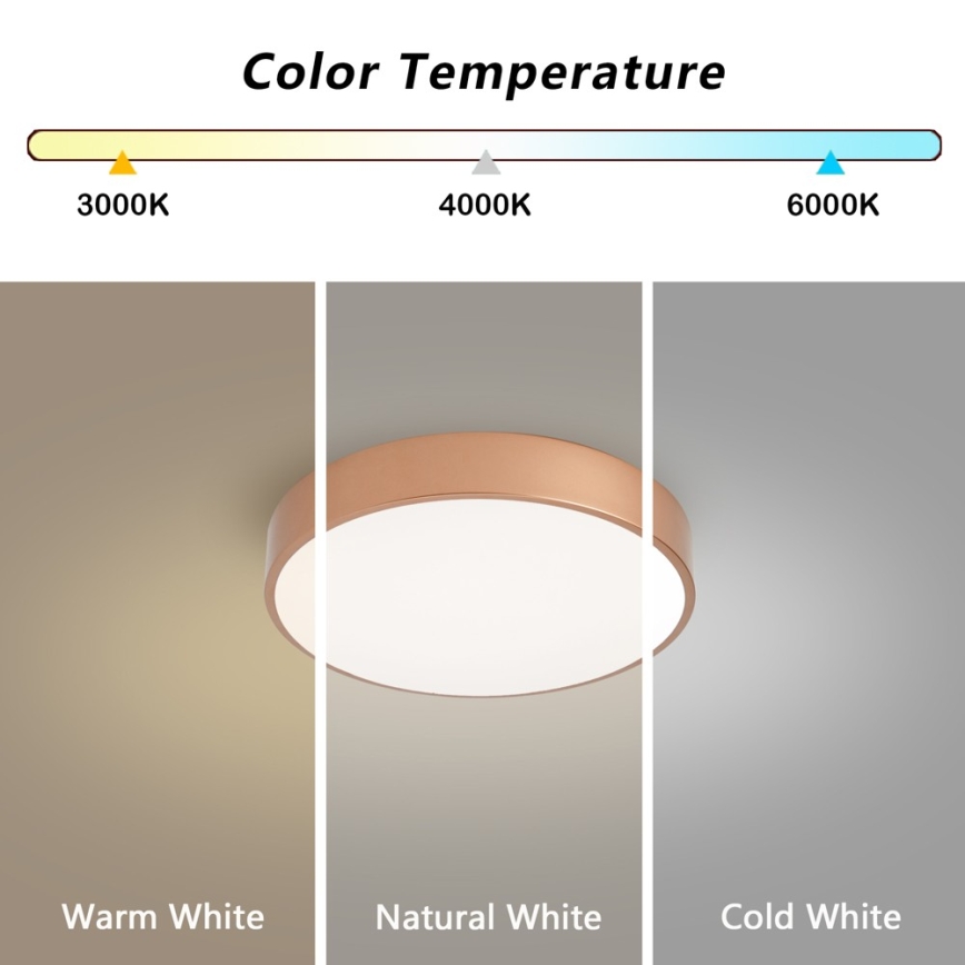 BRILAGI - himmennettävä LED-kattovalaisin POOL LED/36W/230V 3000-6000K halkaisija 30 cm pronssi + kaukosäädin