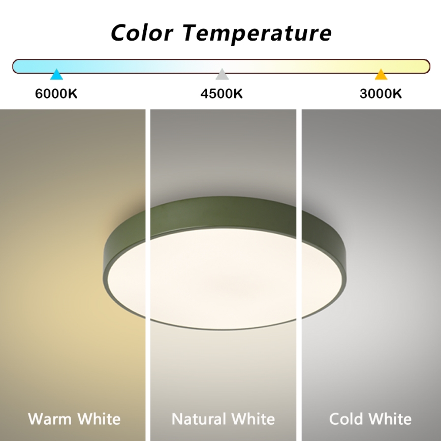 Brilagi - Himmennettävä LED-kattovalaisin POOL LED/48W/230V 3000-6000K Ø 40 cm vihreä + kaukosäädin