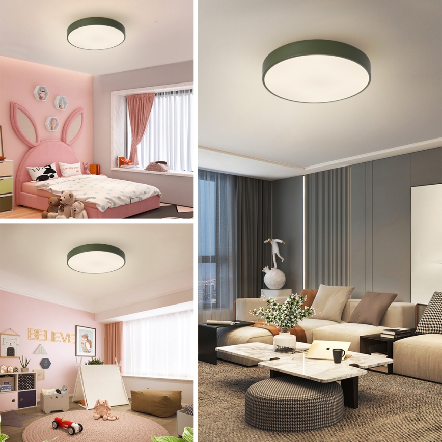 Brilagi - Himmennettävä LED-kattovalaisin POOL LED/48W/230V 3000-6000K Ø 40 cm vihreä + kaukosäädin