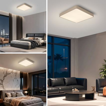 Brilagi - LED himmennettävä kattovalaisin POOL LED/48W/230V 3000-6000K 50x50 cm beige + kaukosäädin