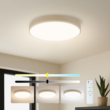 Brilagi - LED-himmennettävä kattovalaisin POOL LED/48W/230V 3000-6000K halkaisija 40 cm beige + kaukosäädin