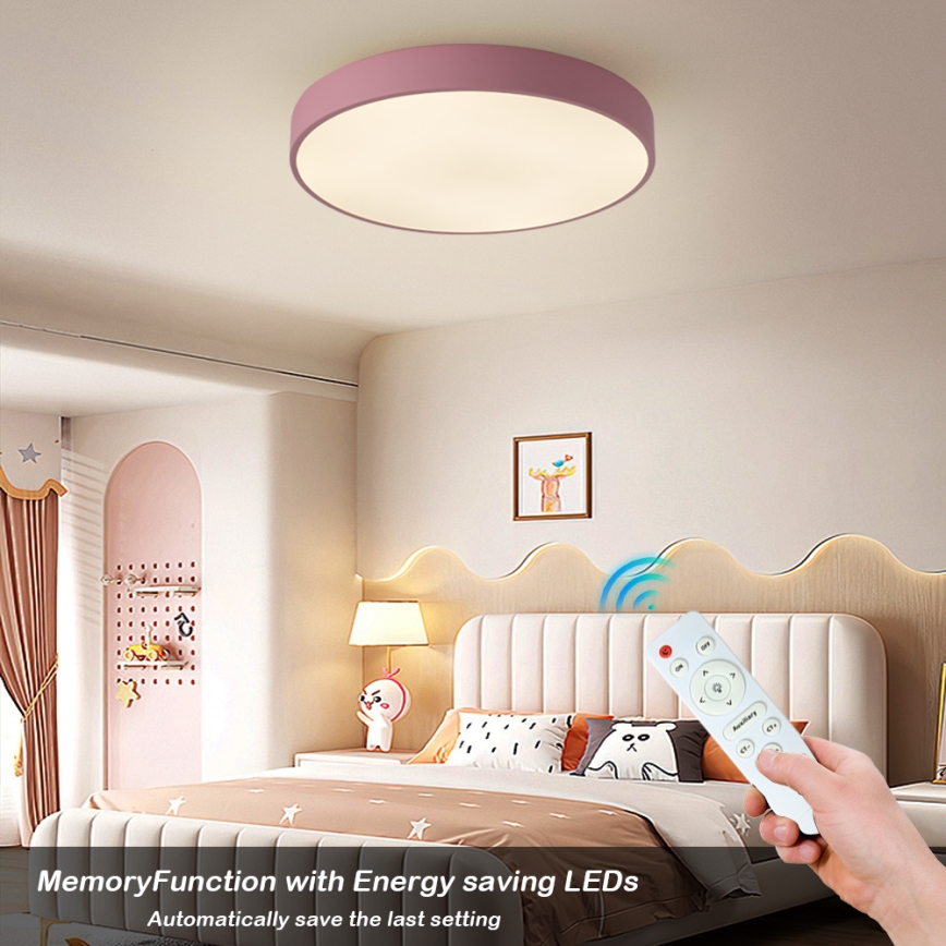 Brilagi - Himennettävä LED-kattovalaisin POOL LED/60W/230V 3000-6000K halkaisija 50 cm vaaleanpunainen + kaukosäädin