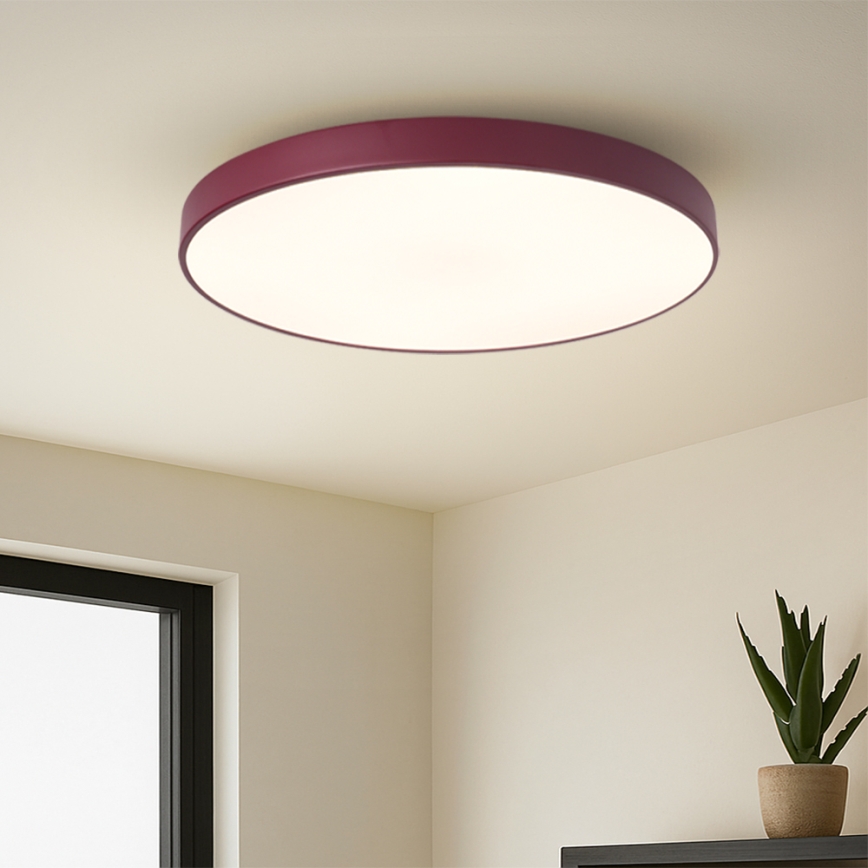 Brilagi - LED-himmennettävä kattovalaisin POOL LED/60W/230V 3000-6000K halkaisija 60 cm burgundinpunainen + kaukosäädin