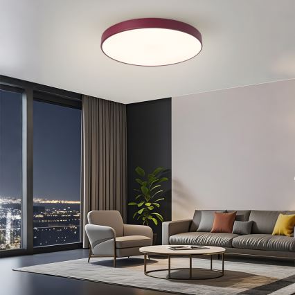 Brilagi - LED-himmennettävä kattovalaisin POOL LED/60W/230V 3000-6000K halkaisija 60 cm burgundinpunainen + kaukosäädin