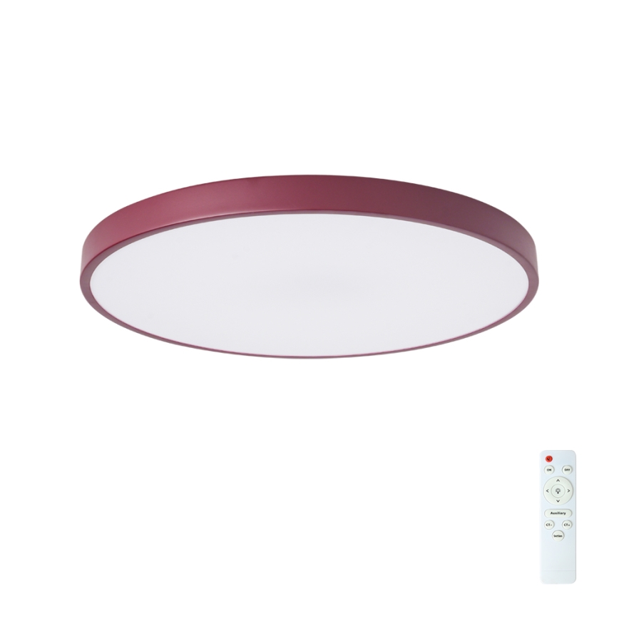 Brilagi - LED-himmennettävä kattovalaisin POOL LED/60W/230V 3000-6000K halkaisija 60 cm burgundinpunainen + kaukosäädin