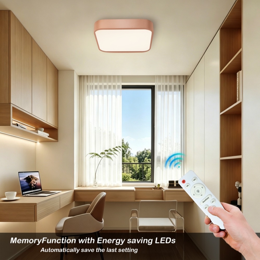BRILAGI - himennettävä LED-kattovalaisin POOL SQUARE LED/36W/230V 3000-6000K 40x40 cm kuparinvärinen + kaukosäädin