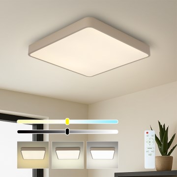 BRILAGI - LED himmennettävä kattovalaisin POOL SQUARE LED/48W/230V 3000-6000K 50x50 cm beige + kaukosäädin