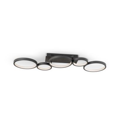 Brilagi - LED-himmennettävä kattovalaisin RINGO LED/34W/230V 3000-6000K 28x84 cm musta + kaukosäädin