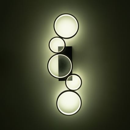 Brilagi - LED-himmennettävä kattovalaisin RINGO LED/34W/230V 3000-6000K 28x84 cm musta + kaukosäädin
