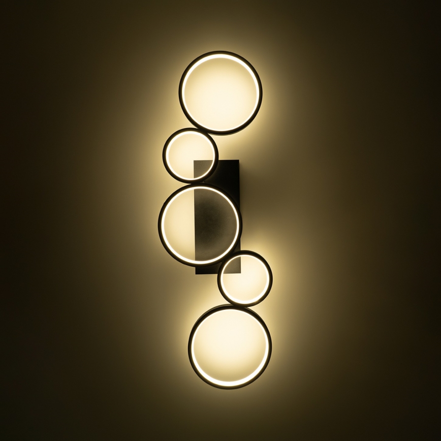 Brilagi - LED-himmennettävä kattovalaisin RINGO LED/34W/230V 3000-6000K 28x84 cm musta + kaukosäädin