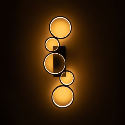Brilagi - LED-himmennettävä kattovalaisin RINGO LED/34W/230V 3000-6000K 28x84 cm musta + kaukosäädin