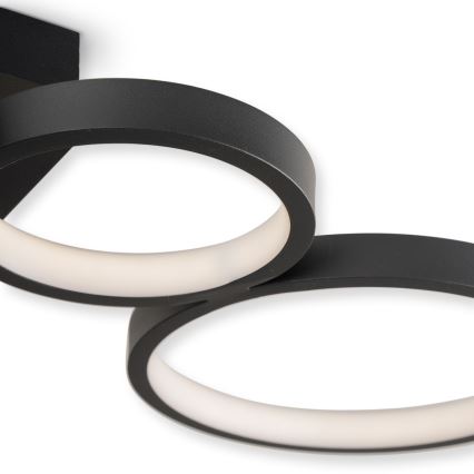 Brilagi - LED-himmennettävä kattovalaisin RINGO LED/34W/230V 3000-6000K 28x84 cm musta + kaukosäädin