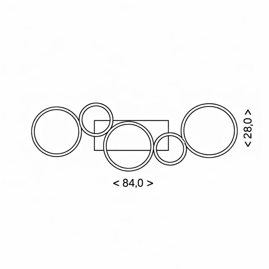 Brilagi - LED-himmennettävä kattovalaisin RINGO LED/34W/230V 3000-6000K 28x84 cm musta + kaukosäädin