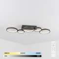 BRILAGI - LED-himmennettävä kattovalaisin RINGO LED/34W/230V 3000-6000K 28x84 cm musta + kaukosäädin
