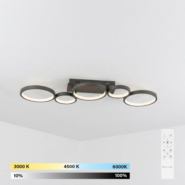 Brilagi - LED himmennettävä kattovalaisin RINGO LED/34W/230V 3000-6000K musta + kaukosäädin