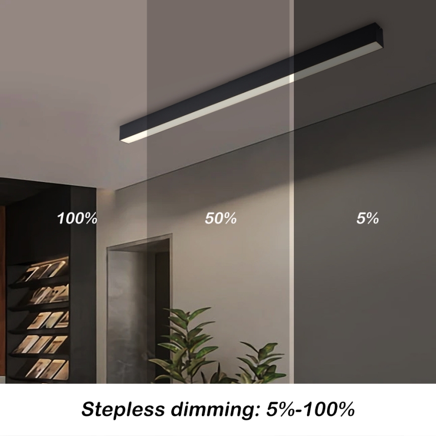 Brilagi - LED-himmennettävä kattovalaisin SLEEKLINE SMART LED/40W/230V 3000-6000K Wi-Fi Tuya musta + kaukosäädin