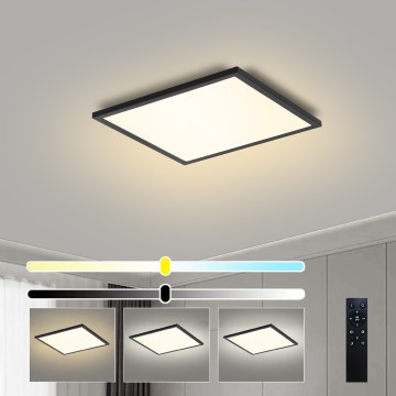 Brilagi - LED himmennettävä kattovalaisin SLIMFRAME LED/25W/230V 30x30 cm 3000-6000K musta + kaukosäädin