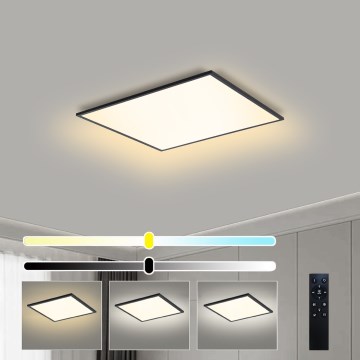 Brilagi - LED himmennettävä kattovalaisin SLIMFRAME LED/36W/230V 45x45 cm 3000-6000K musta + kaukosäädin