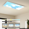 Brilagi - LED-himmennettävä kattovalaisin SLIMFRAME SKY LED/80W/230V 120x60 cm 3000-6000K hopea/sininen + kaukosäädin