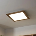 Brilagi - LED-himmennettävä kattovalaisin SLIMFRAME WOOD LED/36W/230V 49,5x49,5 cm 3000-6000K ruskea + kaukosäädin
