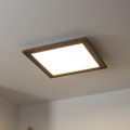 Brilagi - LED-himmennettävä kattovalaisin SLIMFRAME WOOD LED/36W/230V 49,5x49,5 cm 3000-6000K tummanruskea + kaukosäädin