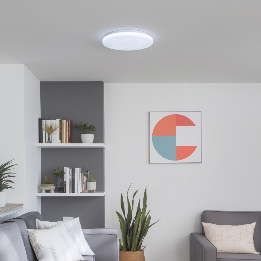 Brilagi - SMART STARS himmennettävä LED-kattovalaisin LED/24W/230V halkaisija 38 cm 3000-6000K Wi-Fi Tuya Beacon + kaukosäädin