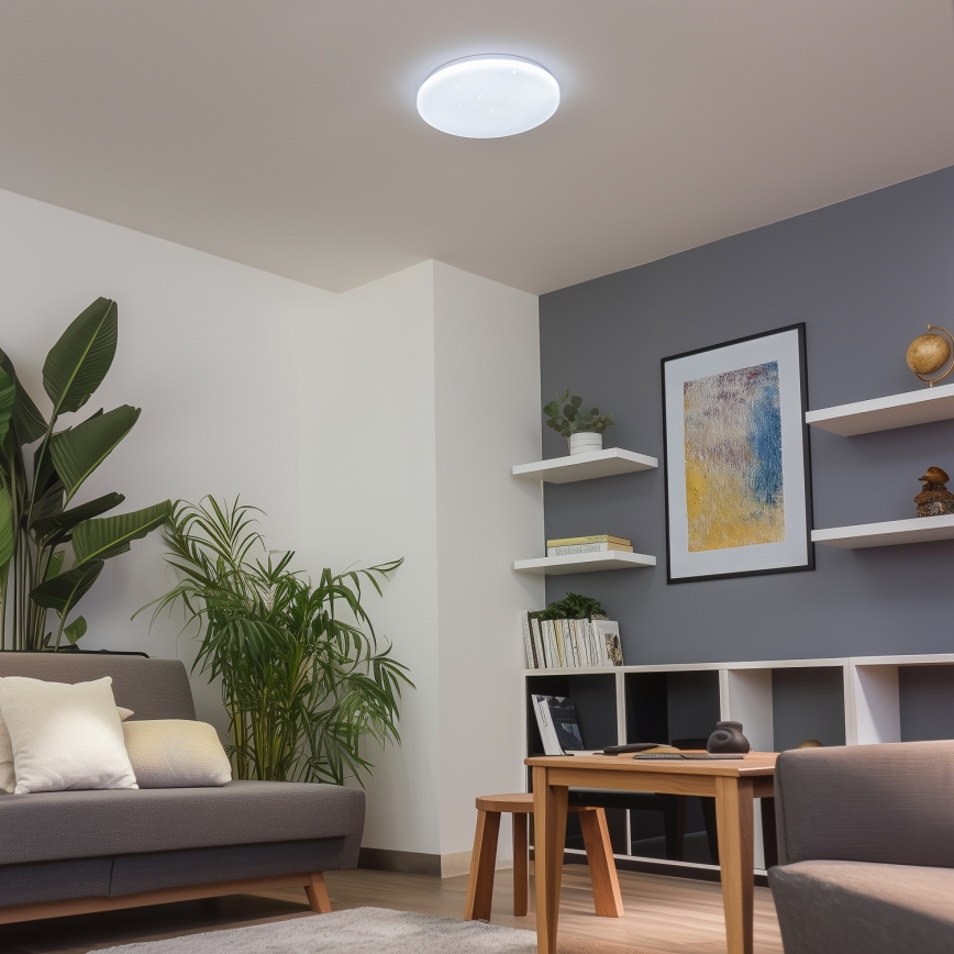 Brilagi - SMART STARS himmennettävä LED-kattovalaisin LED/24W/230V halkaisija 38 cm 3000-6000K Wi-Fi Tuya Beacon + kaukosäädin
