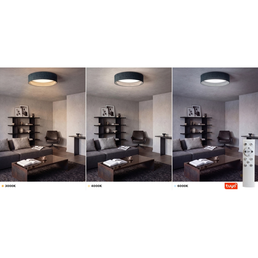 Brilagi - LED-himmennettävä kattovalaisin VELVET SMARTIX STARS LED/36W/230V 3000-6000K Ø 55 cm vihreä Wi-Fi Tuya Beacon + kaukosäädin