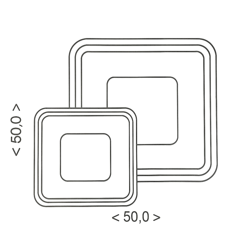 Brilagi - himmennettävä LED-kattovalaisin TANDORA LED/49W/230V 50x50 cm 3000-6000K + kaukosäädin