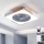 Brilagi - LED-himmennettävä kattovalaisin tuulettimella LED/38W/230V 3000-6500K 3000-6500K 50x50 cm valkoinen/tammi + kaukosäädin