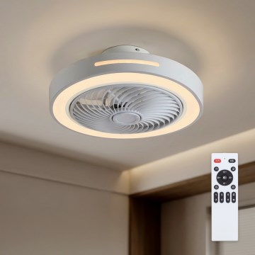 Brilagi - LED-himmennettävä kattovalaisin tuulettimella LED/38W/230V 3000-6500K halkaisija 46 cm valkoinen + kaukosäädin
