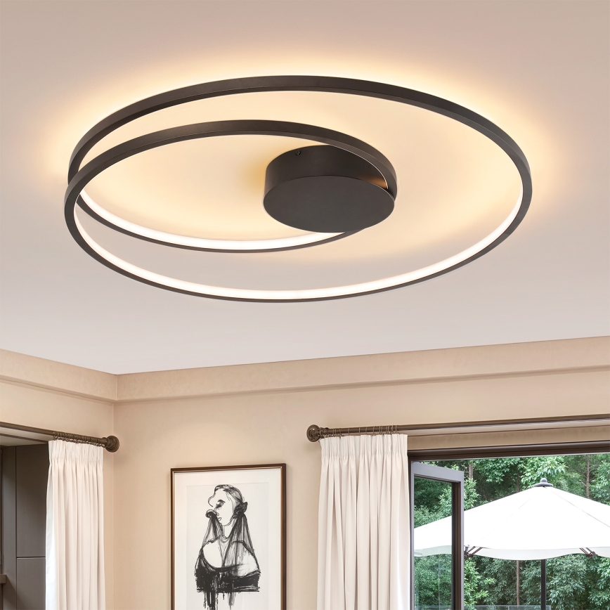 Brilagi - himmennettävä LED-kattovalaisin TWISTER LED/105 W/230 V 3000–6000 K Ø 100 cm musta + kaukosäädin