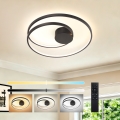 BRILAGI - LED-himmennettävä kattovalaisin TWISTER LED/48W/230V 3000–6000K halkaisija 50 cm musta + kaukosäädin