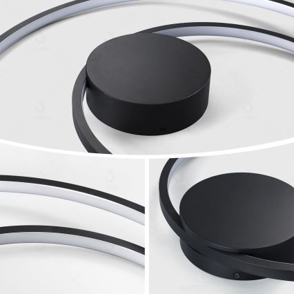 Brilagi - himmennettävä LED-kattovalaisin TWISTER LED/75W/230V 3000-6000K Ø 70 cm musta + kaukosäädin