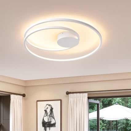 Brilagi - himmennettävä LED-kattovalaisin TWISTER, 75 W, 230 V, 3000–6000 K, Ø 70 cm, valkoinen + kaukosäädin