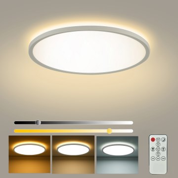 Brilagi - LED-himmennettävä kattovalaisin ULTRA SLIM LED/24W/230V 2700-6500K halkaisija 42 cm, valkoinen + kaukosäädin
